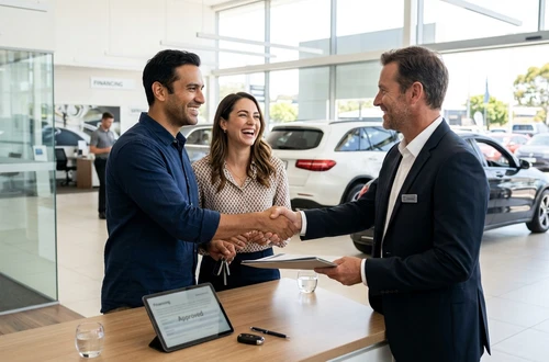 Friendly auto loan advisor ready to assist